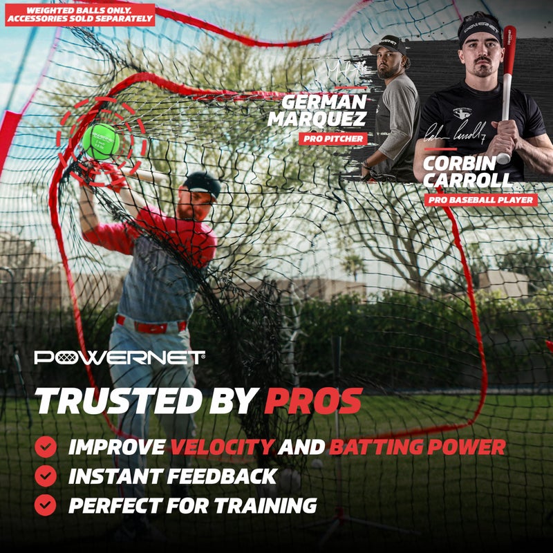 PowerNet Micro 2" Weighted Training Balls 6 Pack, Undersized Weighted Baseballs Golf Ball Size, Baseball Training Equipment to Enhance Hand-Eye Coordination & Improve Form (5.5 oz, Green) - Image 2